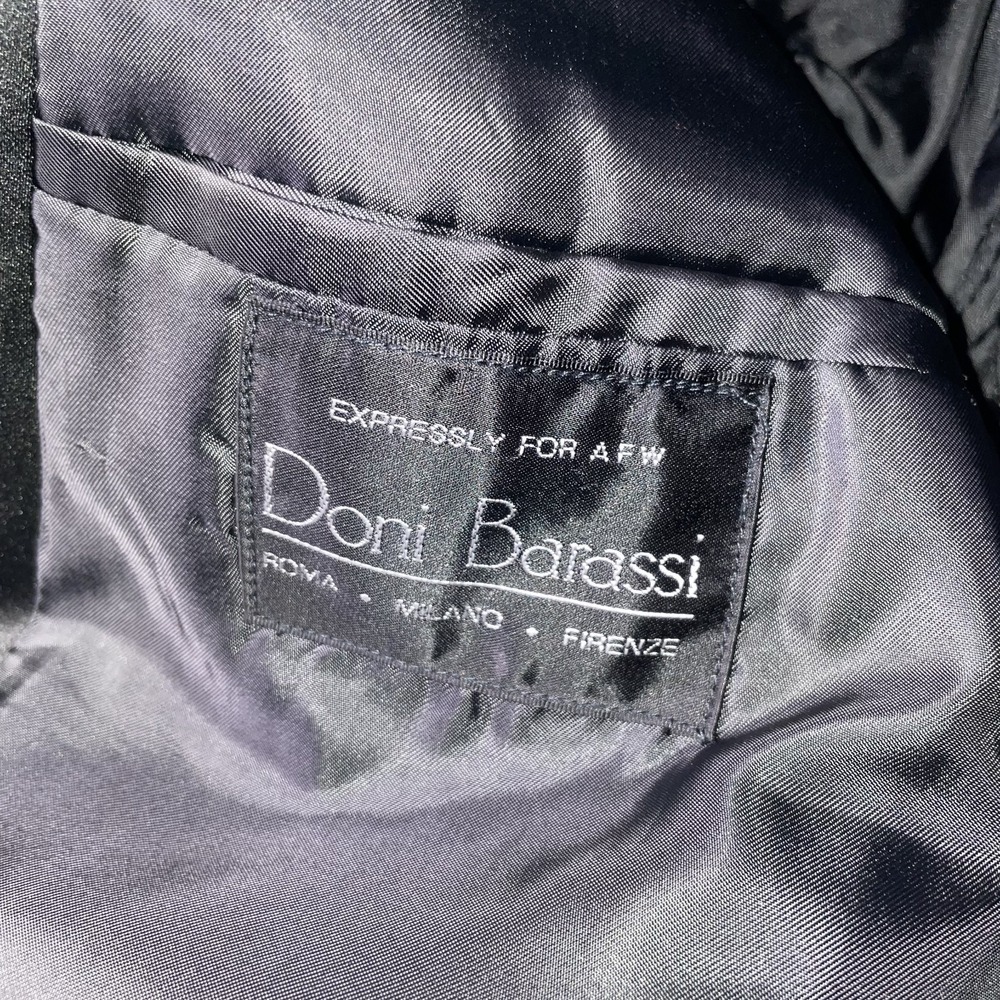 Doni Barassi 2 Piece Suit Set Mens Black Pleated Single Breasted Formal Business - Picture 9 of 16